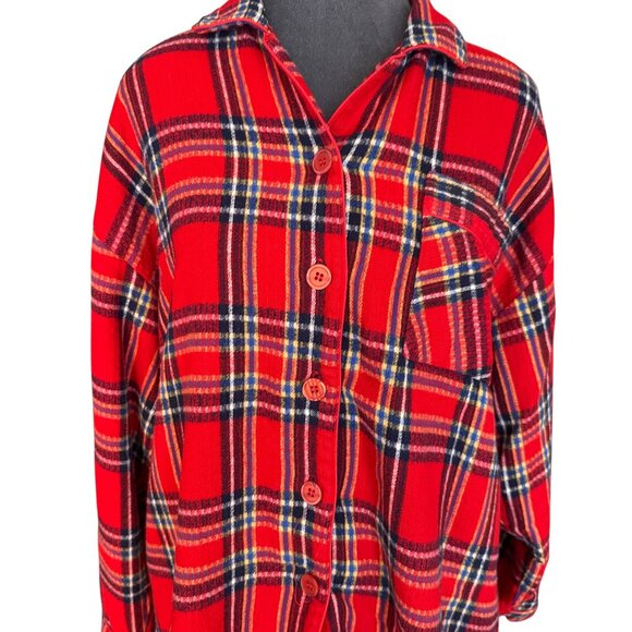 Leglan DoView Red Plaid Fleece Pajama Set Size L - Picture 2 of 5